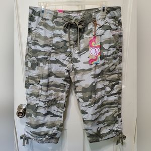 OP Olive Crop Cargo Pant